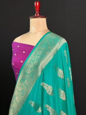 Sunehri Zari Banarasi Georgette Saree