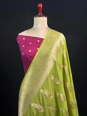 Sunehri Zari Banarasi Georgette Saree