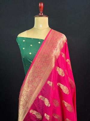 Sunehri Zari Banarasi Georgette Saree