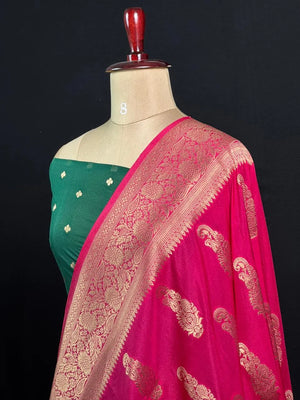Sunehri Zari Banarasi Georgette Saree