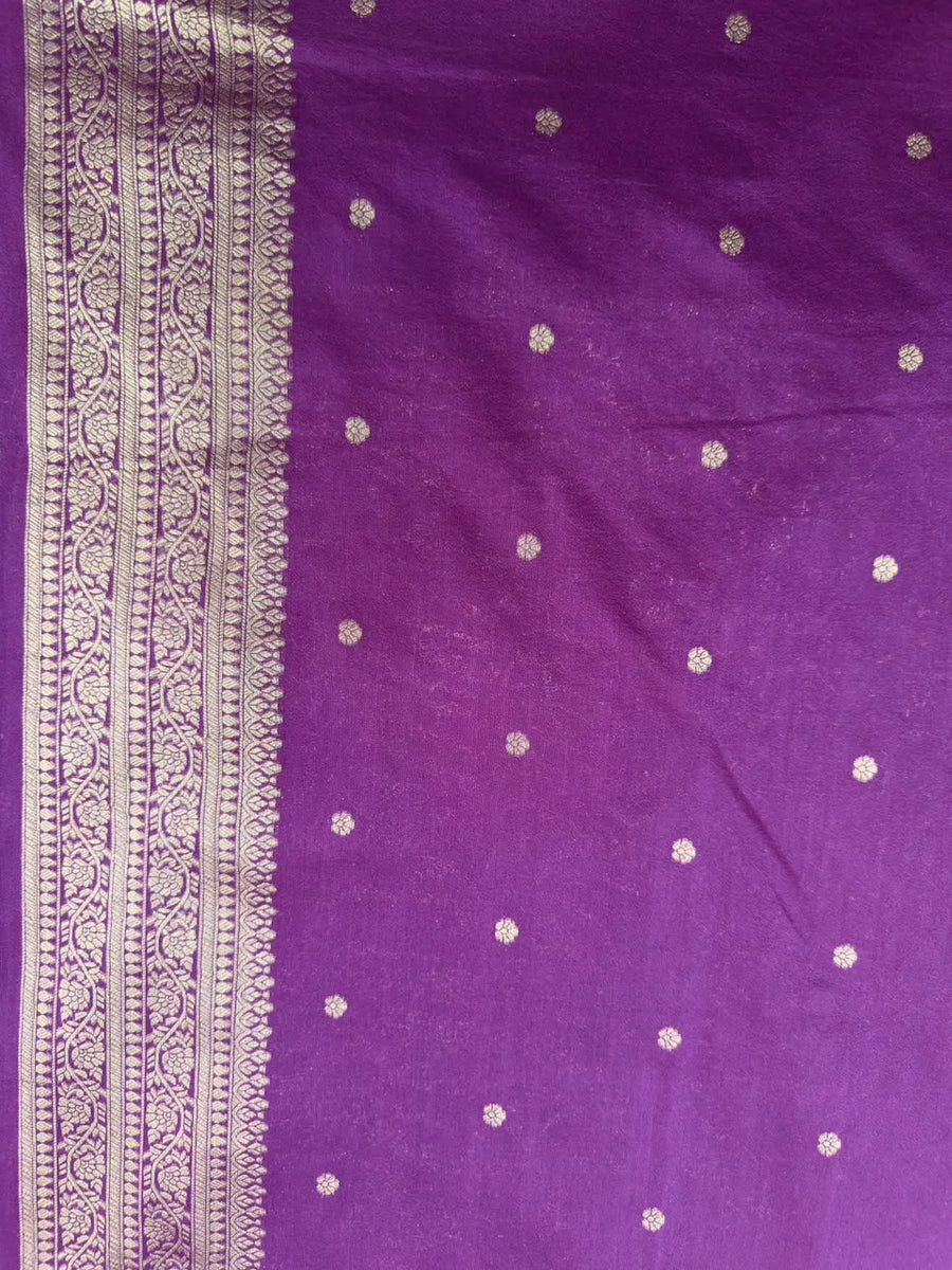 Soft Georgette Silk Saree with Zari Border