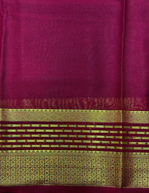 Radiant Charm in Semi Mysore Crepe Silk Saree (RMS Crape)