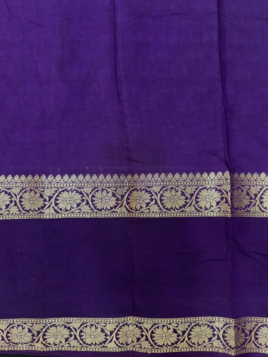 Handcrafted Semi Mysore Crepe Silk Saree – Perfect Festive Wear (RMS Crape)