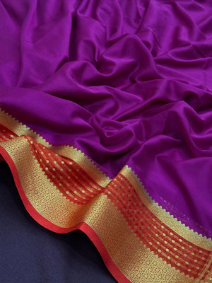 Radiant Charm in Semi Mysore Crepe Silk Saree (RMS Crape)