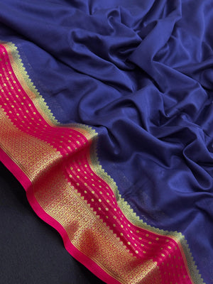Radiant Charm in Semi Mysore Crepe Silk Saree (RMS Crape)