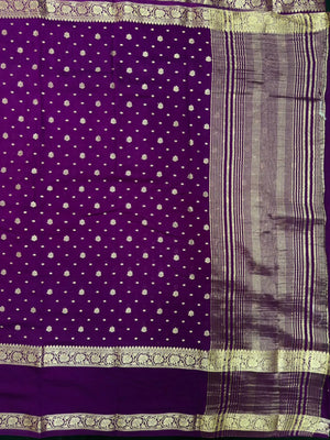 Handcrafted Semi Mysore Crepe Silk Saree – Perfect Festive Wear (RMS Crape)