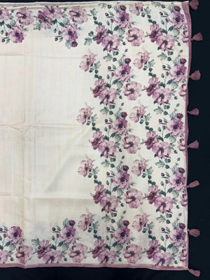 Elegant Tasar Silk Saree with Designer Border – Lightweight & Traditional (RS Blue Berry)