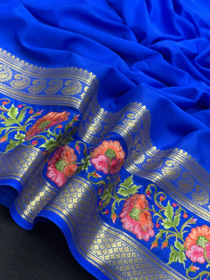 Crepe Silk Partywear-Rangeela crape