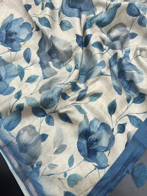 Designer Tussar Silk Saree with Beautiful Patterns (Rekha)