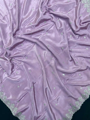 Soft Flowing Georgette Crush Saree for Elegant Look-Royal Rose