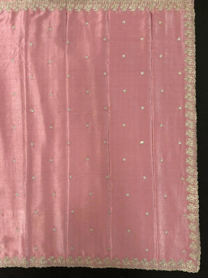 Soft Flowing Georgette Crush Saree for Elegant Look-Royal Rose