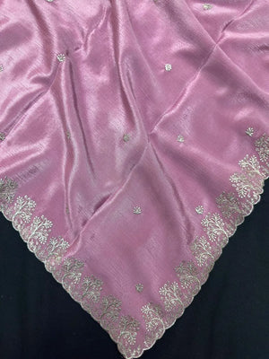 Soft Flowing Georgette Crush Saree for Elegant Look-Royal Rose