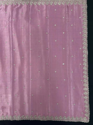 Soft Flowing Georgette Crush Saree for Elegant Look-Royal Rose