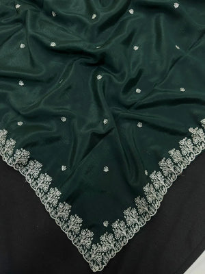 Soft Flowing Georgette Crush Saree for Elegant Look-Royal Rose