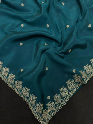 Soft Flowing Georgette Crush Saree for Elegant Look-Royal Rose