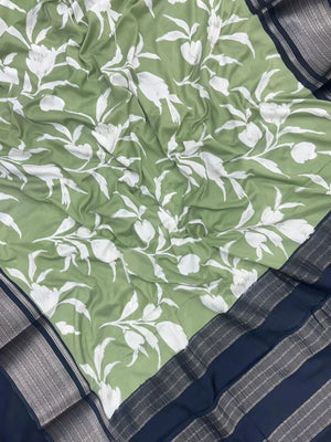 Floral Delight Crepe Silk Saree-Royal Silk