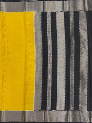 Luxe Drapes: Semi Mysore Crepe Silk Saree for Timeless Elegance (Rz Khaddi Jeorjet)