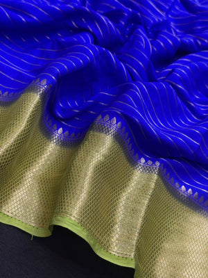 Luxe Drapes: Semi Mysore Crepe Silk Saree for Timeless Elegance (Rz Khaddi Jeorjet)