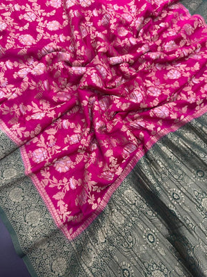 Semi Georgette Silk Saree with Rich Finish-Sanchi New Era