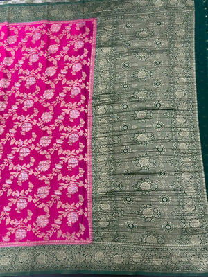 Semi Georgette Silk Saree with Rich Finish-Sanchi New Era