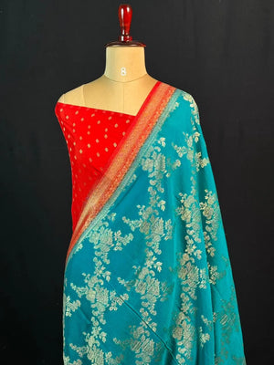 Classic Semi Georgette Silk Saree with Rich Finish (Sanchi New Era)