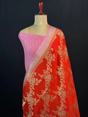 Classic Semi Georgette Silk Saree with Rich Finish (Sanchi New Era)