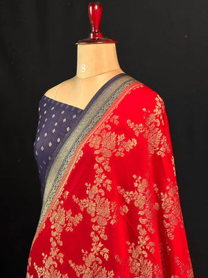 Classic Semi Georgette Silk Saree with Rich Finish (Sanchi New Era)
