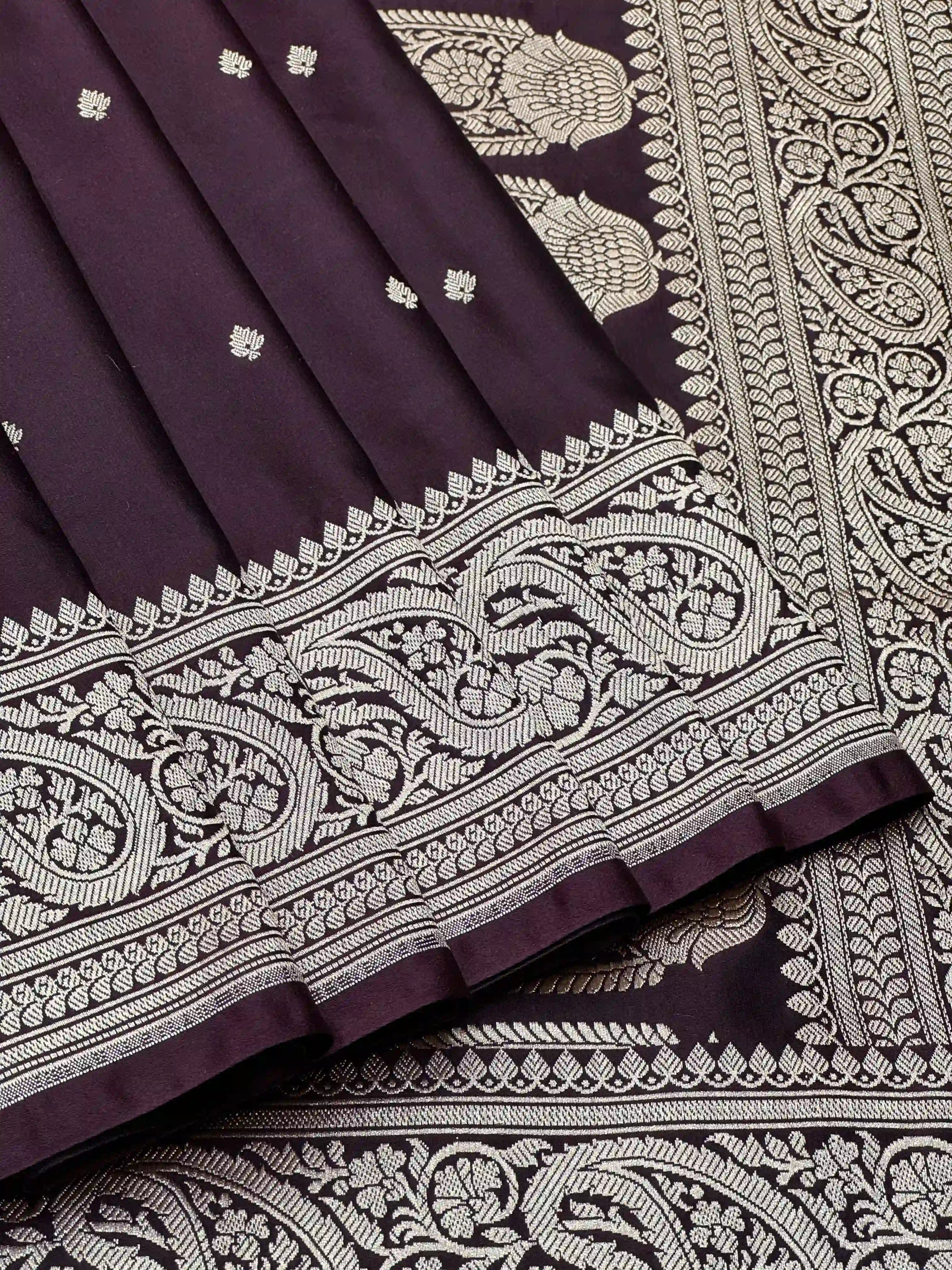 Vinice katan satin silk saree