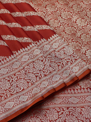 "Designer Venice Katan Satin Silk Saree with intricate Zari work, perfect for weddings and special occasions. Rich fabric and elegant craftsmanship."