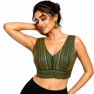 Graceful Raw Silk Unstitched Blouse with Full Zari Work