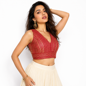 Graceful Raw Silk Unstitched Blouse with Full Zari Work