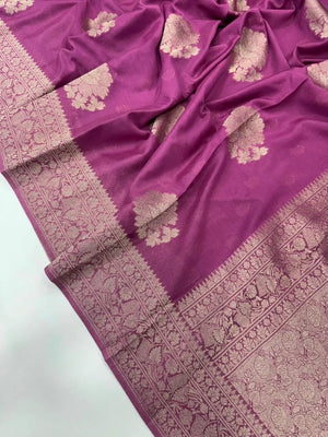 Elegant Semi Georgette Silk Saree with Rich Woven Border