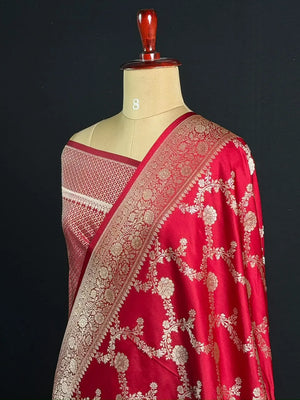ST Antique Brocade Semi Katan Silk Saree
