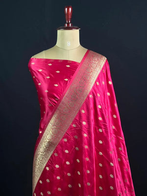 Semi Satin Silk Saree with Smooth Finish & Graceful Drape