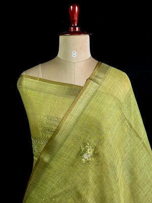 Elegant Semi Linen Tissue Silk Saree