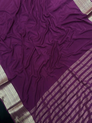 Classic Beauty in Semi Mysore Crepe- Sanchi Kritika Crepe