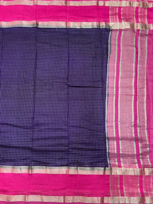 Classic Musk Chex Soft Silk Saree