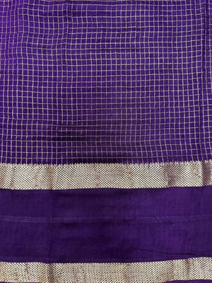 Classic Musk Chex Soft Silk Saree