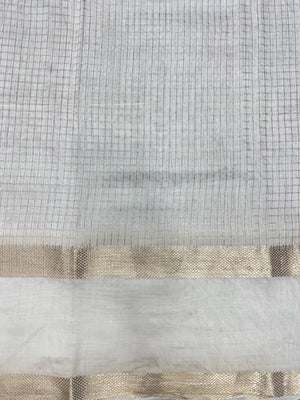 Classic Musk Chex Soft Silk Saree