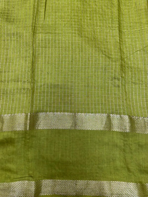 Classic Musk Chex Soft Silk Saree