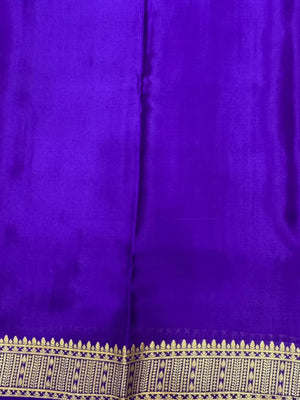 Authentic Pure Mysore Silk Chex Saree for Festive Elegance-(Sangeetha Chex CNT)