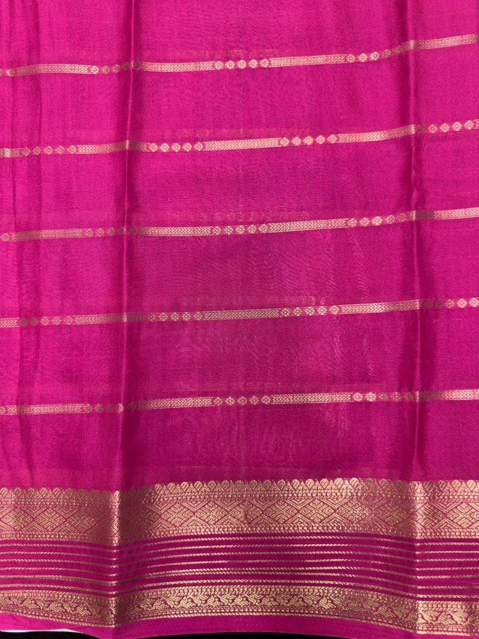 Scarlet Charm – Semi Mysore Crepe Saree with Stylish Printed Design (Scarlet Print)