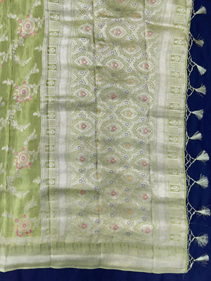 Semi Banarasi saree with soft fabric and traditional zari motifs – ideal for festive and special occasions