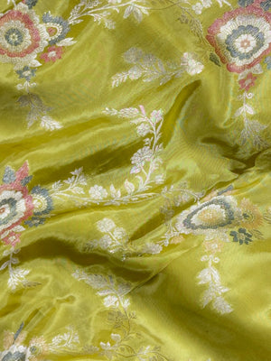 Semi Banarasi saree with soft fabric and traditional zari motifs – ideal for festive and special occasions