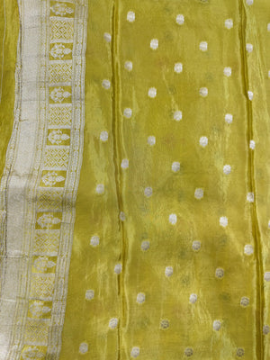 Semi Banarasi saree with soft fabric and traditional zari motifs – ideal for festive and special occasions
