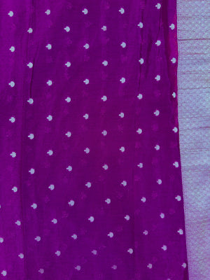 Semi chiffon saree with soft, flowing fabric and subtle shine – perfect for daily and casual wear