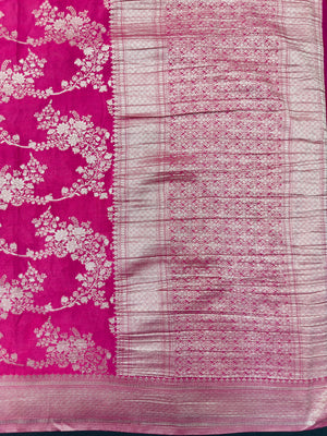 Semi chiffon saree with soft, flowing fabric and subtle shine – perfect for daily and casual wear