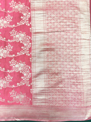 Semi chiffon saree with soft, flowing fabric and subtle shine – perfect for daily and casual wear