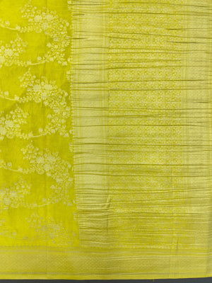 Semi chiffon saree with soft, flowing fabric and subtle shine – perfect for daily and casual wear