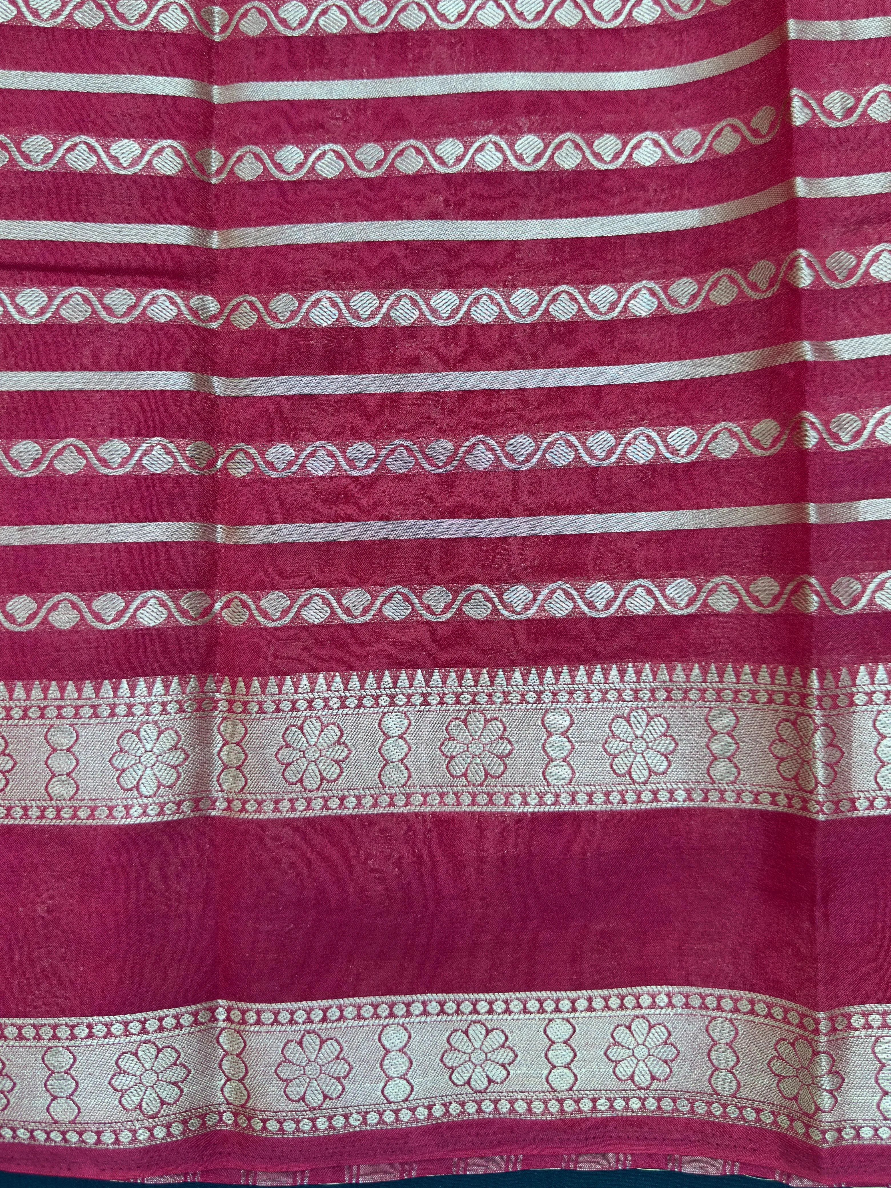 Semi chiffon saree with soft, flowing fabric and elegant fall – perfect for everyday and casual wear